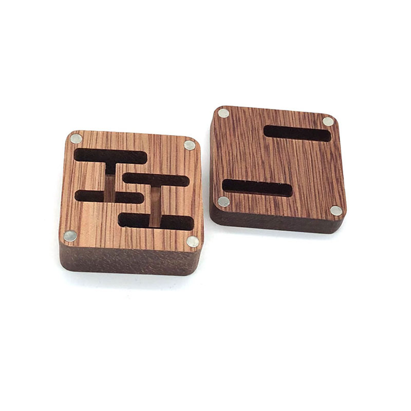 Bespoke Cufflink Naural Wood Gift Packaging Box